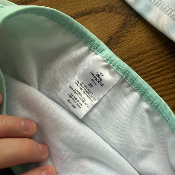 Disney Princess Hooded Terry Cover-Up in Aqua - Picture 5 of 7